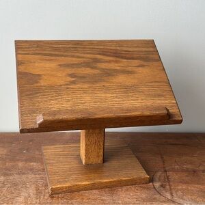 Antique Solid Oak 1930s Tabletop Miniature Lectern / Cook Book Display Stand